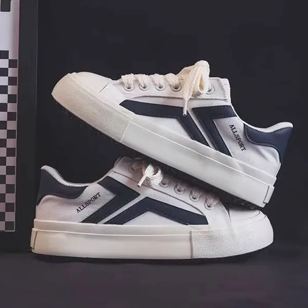 Blue Lace-Up Anti-Slip Walking Sneakers