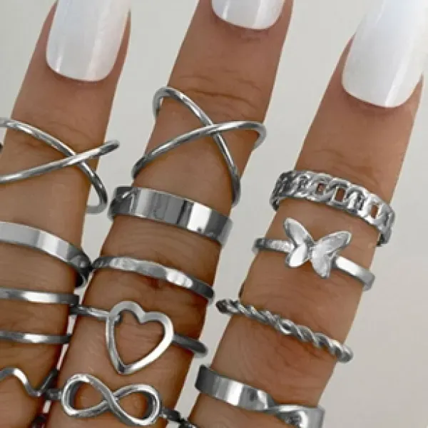 Stylish Boho Boho Rings 22 Pcs Set - Stylish Jewelry for Women