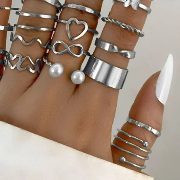 Stylish Boho Boho Rings 22 Pcs Set - Stylish Jewelry for Women