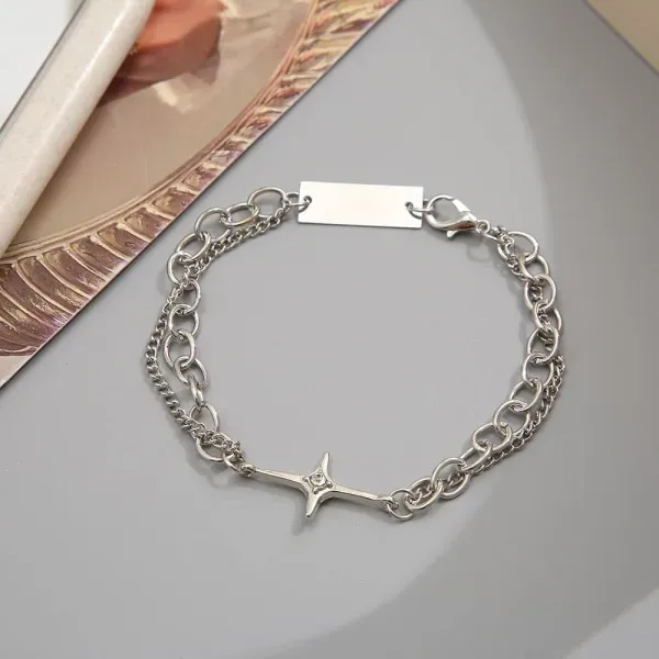 Elegant Silver Plated Chain Bracelet