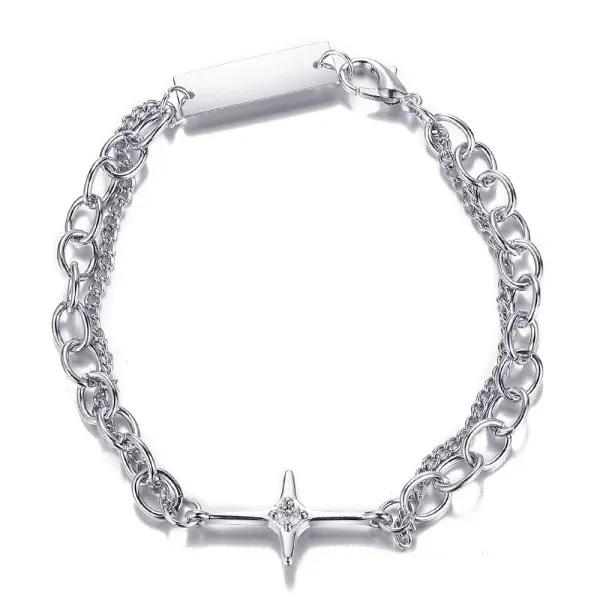 Elegant Silver Plated Chain Bracelet