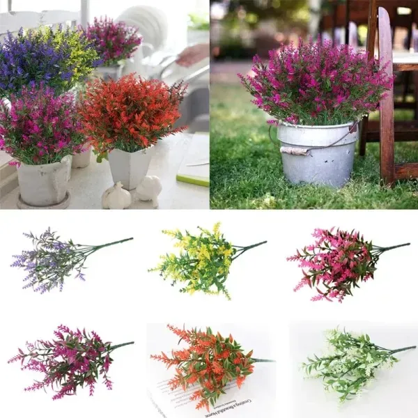 Purple Artificial Lavender Flower Bunch