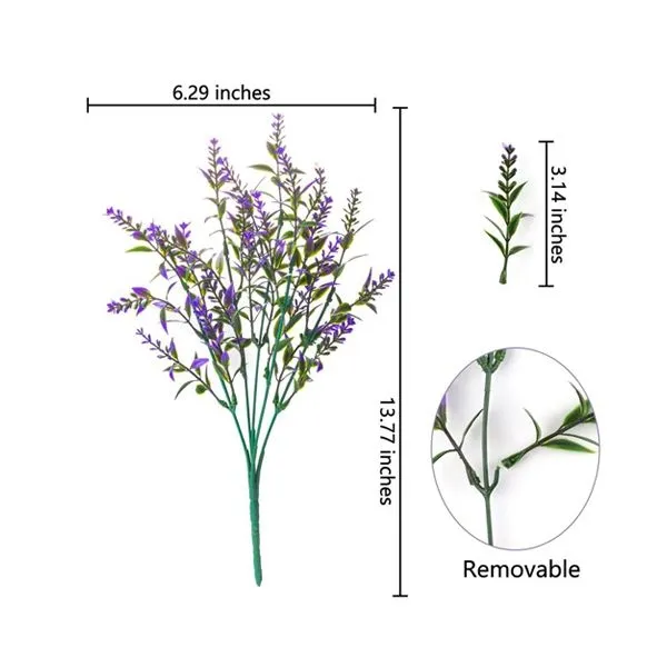 Purple Artificial Lavender Flower Bunch