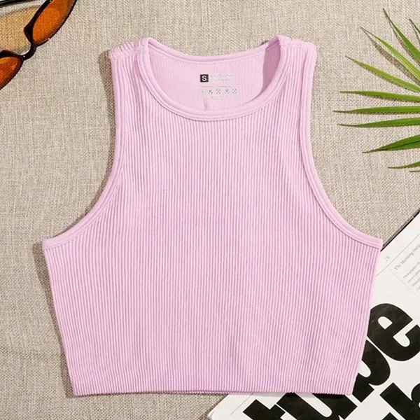 Sleeveless Crop Top Tank Blouse