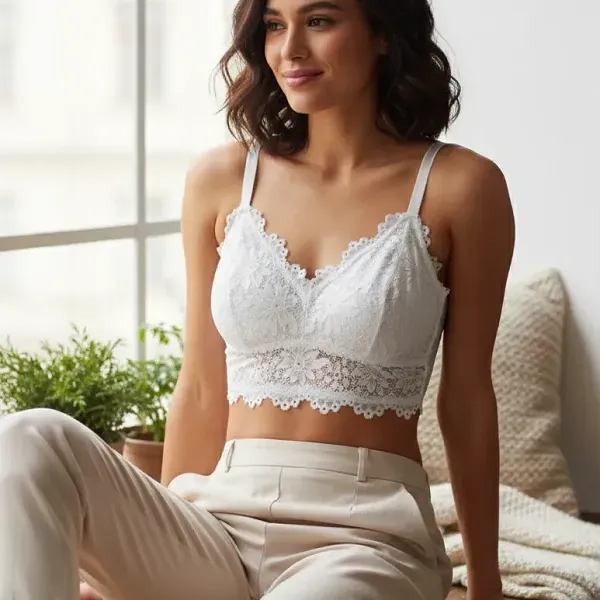 Floral Lace Padded Adjustable Bra