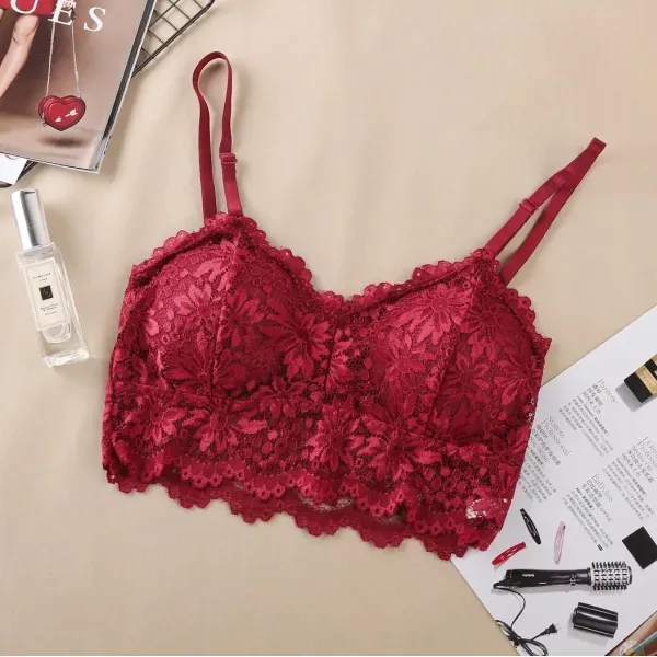 Floral Lace Padded Adjustable Bra