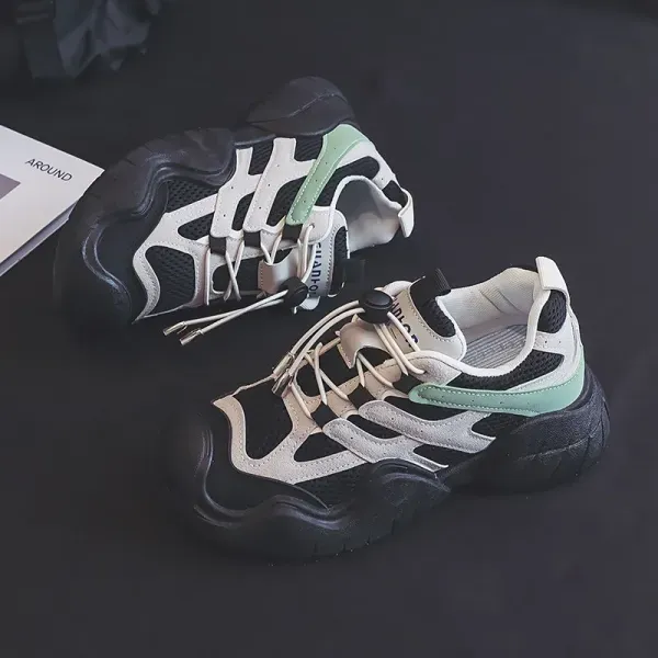 Lightweight Breathable Lace-Up Sports Sneakers