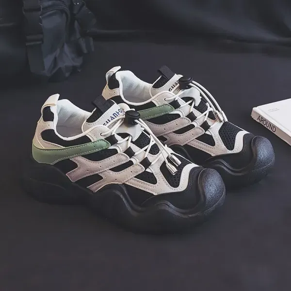 Lightweight Breathable Lace-Up Sports Sneakers