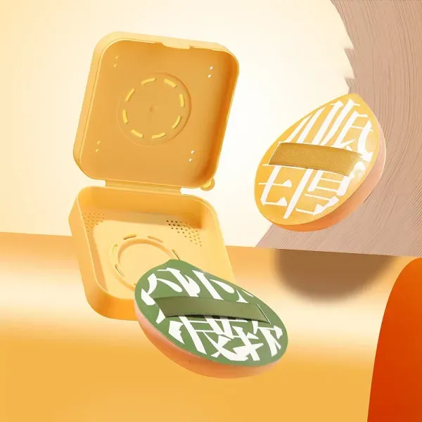 Multicolor Makeup Cushion Set with Storage Case - Grooming Made Easy