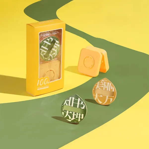 Multicolor Makeup Cushion Set with Storage Case - Grooming Made Easy