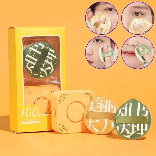 Multicolor Makeup Cushion Set with Storage Case - Grooming Made Easy