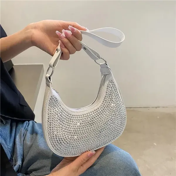 Black PU Leather Dot Pattern Bag