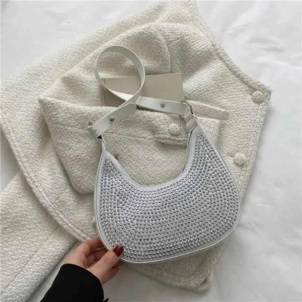 Black PU Leather Dot Pattern Bag