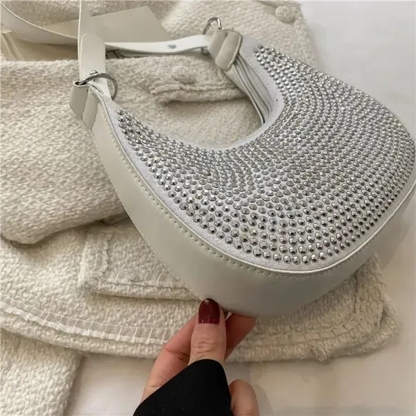 Black PU Leather Dot Pattern Bag