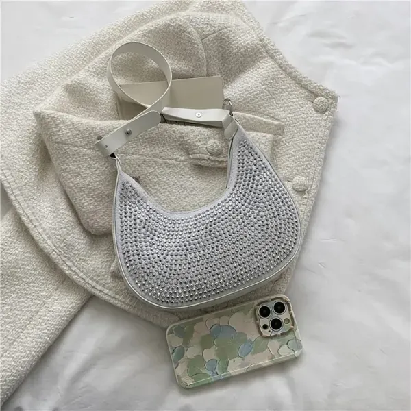 Black PU Leather Dot Pattern Bag