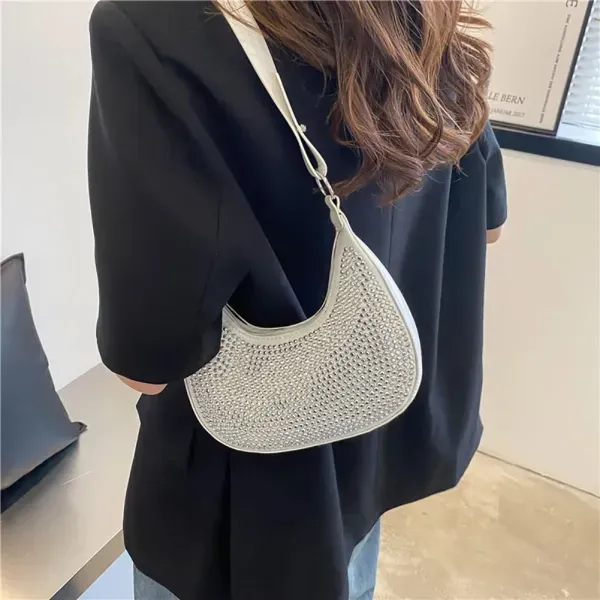 Black PU Leather Dot Pattern Bag