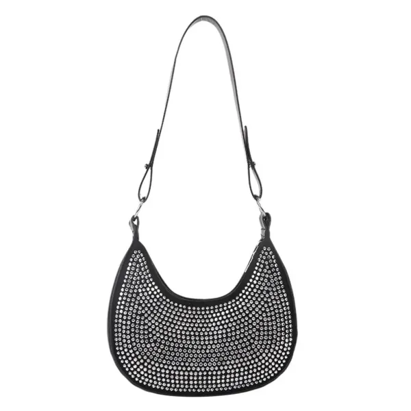Black PU Leather Dot Pattern Bag