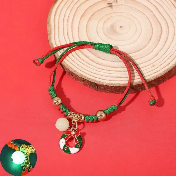 Festive Pearl Christmas Adjustable Bracelet