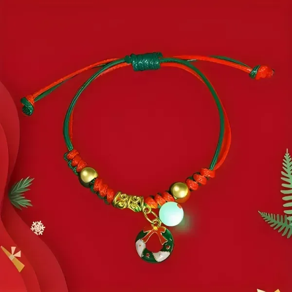 Festive Pearl Christmas Adjustable Bracelet