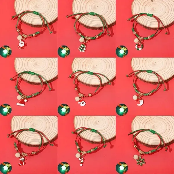 Festive Pearl Christmas Adjustable Bracelet