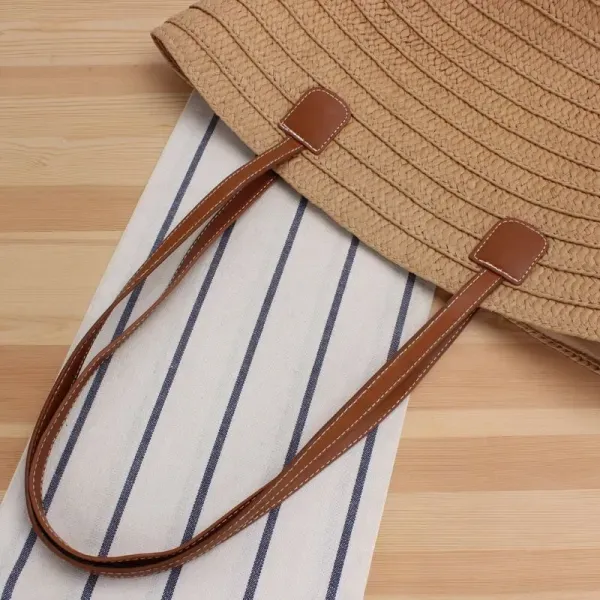 Stylish Straw Beach Tote Bag