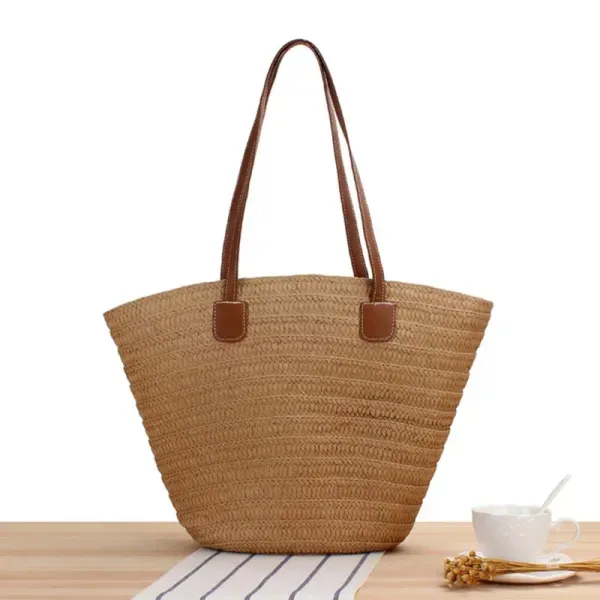 Stylish Straw Beach Tote Bag