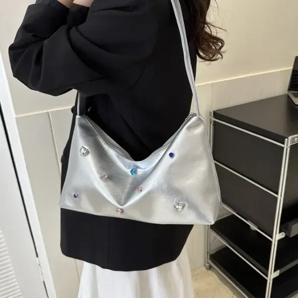 Thumbnail of Large Sparkling Silver Shoulder Bag