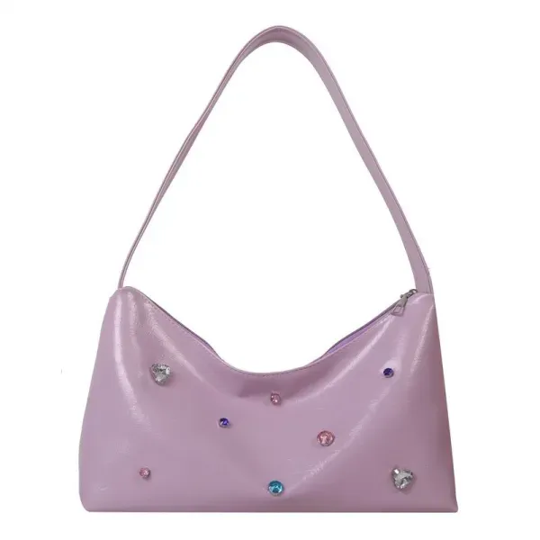 Large Sparkling Silver Shoulder Bag