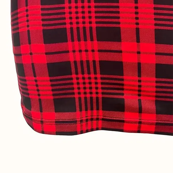 Stylish Red Plaid Bodycon Dress