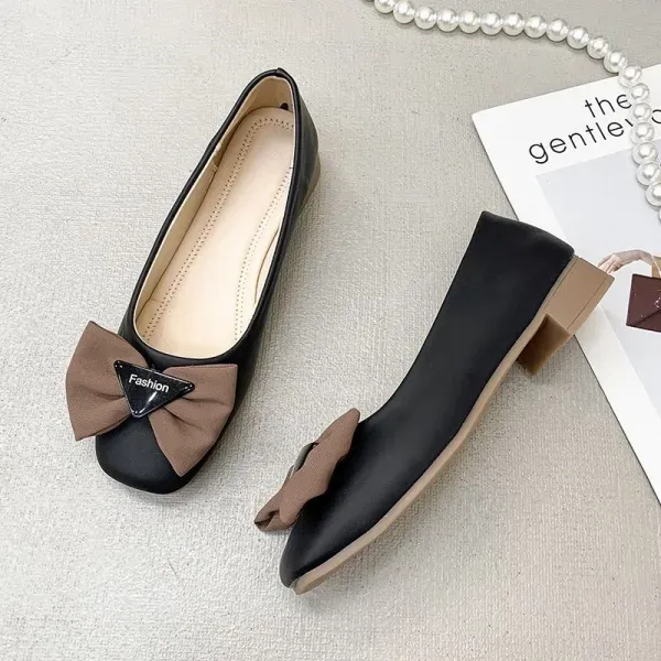 Women Stylish Bow Slip On Flat Shoes