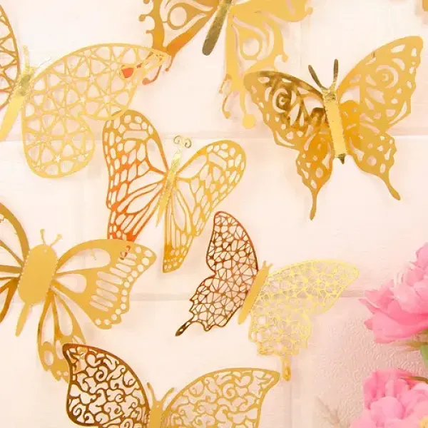 12 Pcs 3D Butterfly Wall Stickers Decor