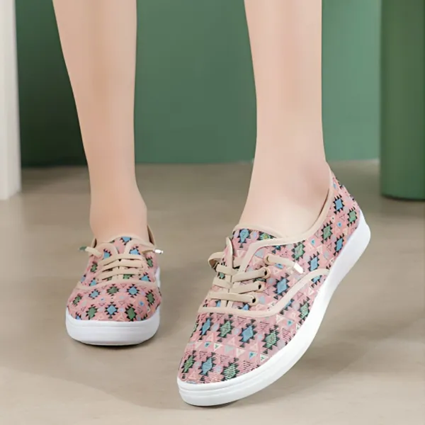 Women's Casual Floral Canvas Flat Shoes