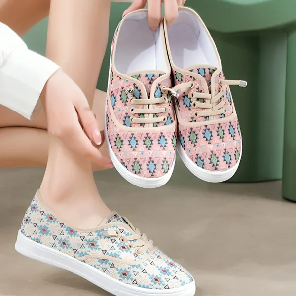 Women's Casual Floral Canvas Flat Shoes