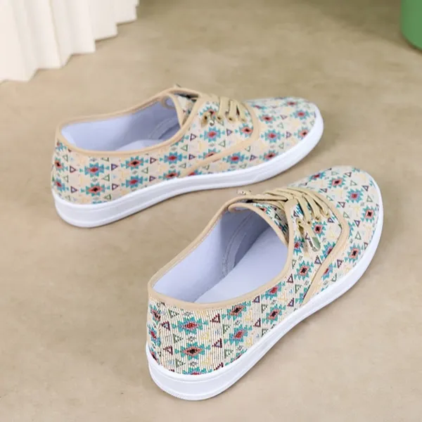 Women's Casual Floral Canvas Flat Shoes