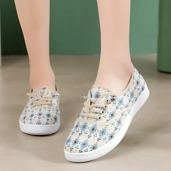 Women's Casual Floral Canvas Flat Shoes