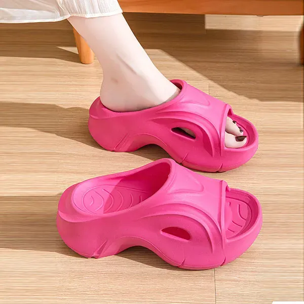 Premium Chunky Wedge Beach Slides