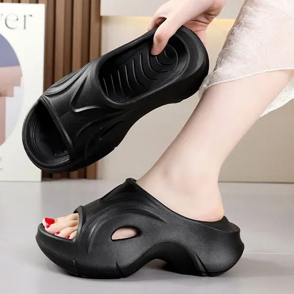 Premium Chunky Wedge Beach Slides