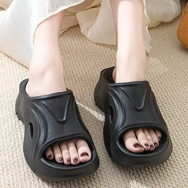 Premium Chunky Wedge Beach Slides