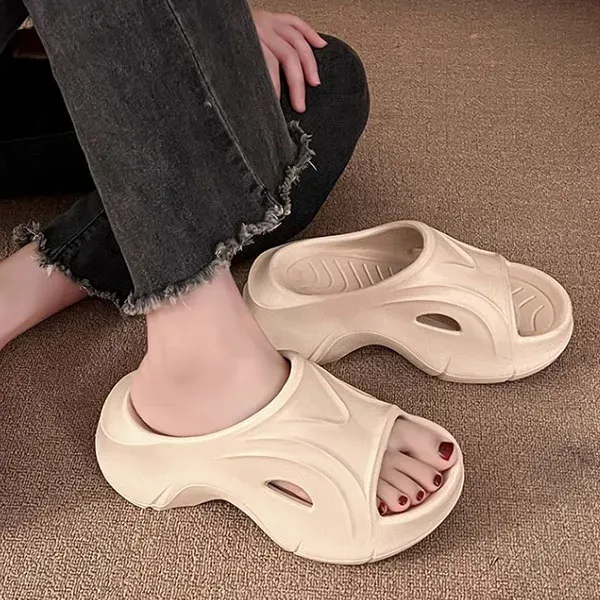 Premium Chunky Wedge Beach Slides