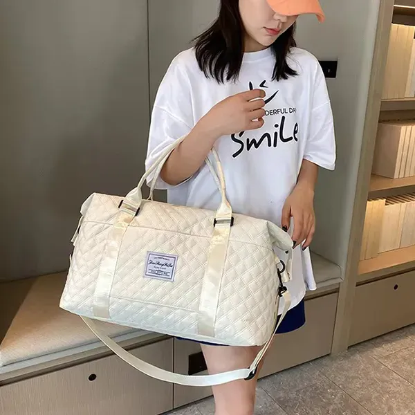 Stylish Quilted Travel and Gym Duffel Bag