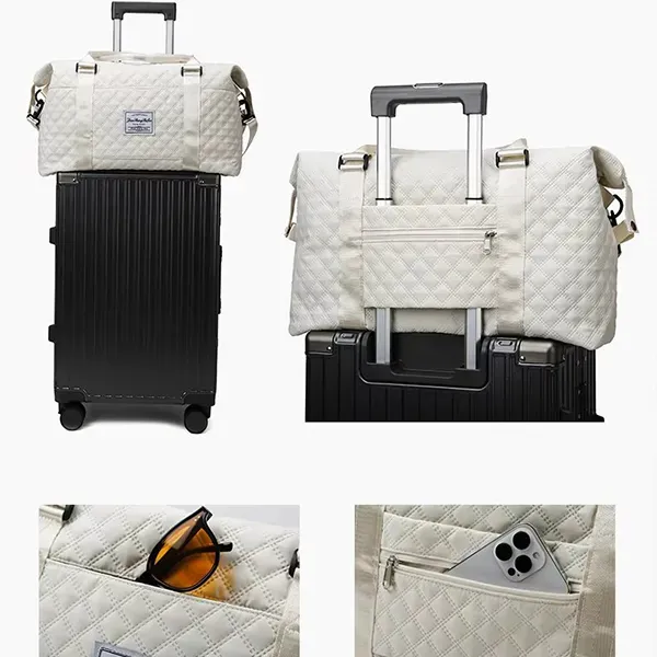 Thumbnail of Stylish Quilted Travel and Gym Duffel Bag