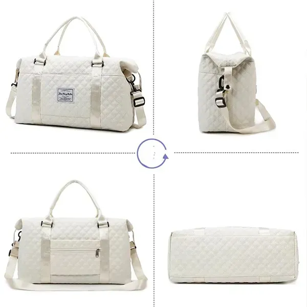 Stylish Quilted Travel and Gym Duffel Bag