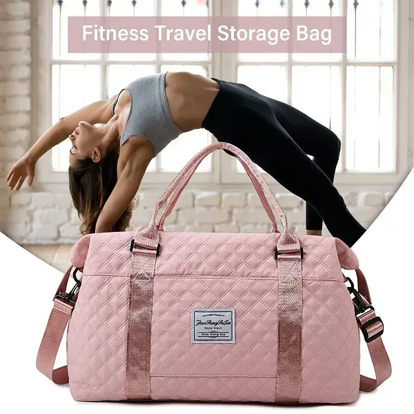 Stylish Quilted Travel and Gym Duffel Bag