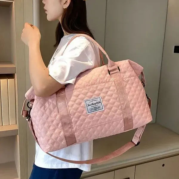 Stylish Quilted Travel and Gym Duffel Bag