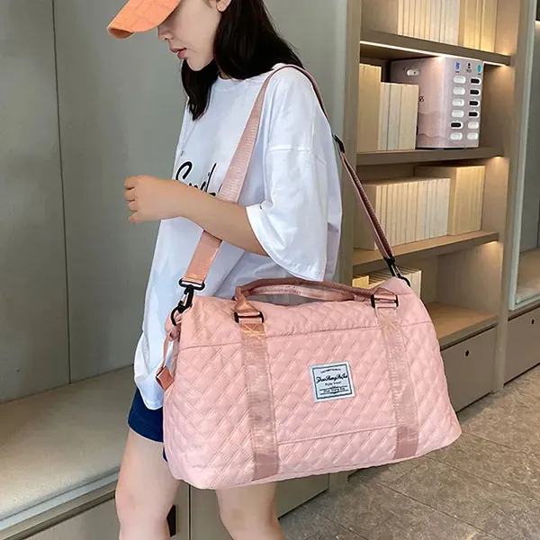 Stylish Quilted Travel and Gym Duffel Bag