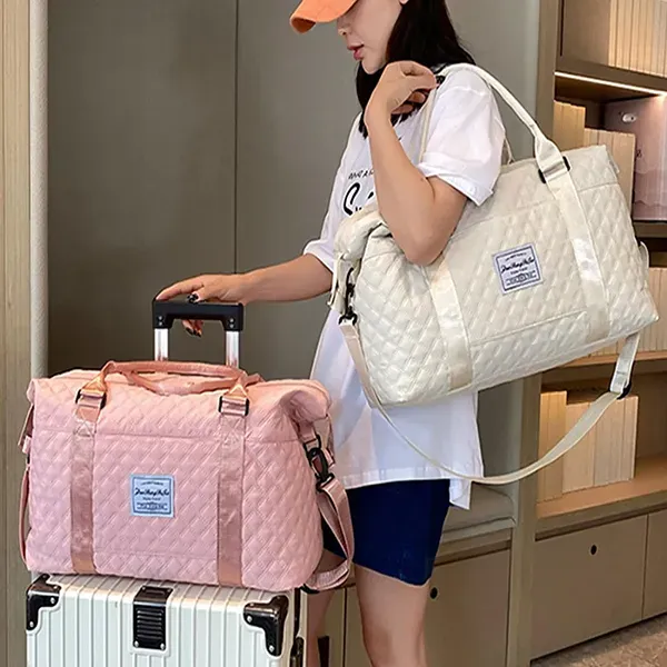 Stylish Quilted Travel and Gym Duffel Bag