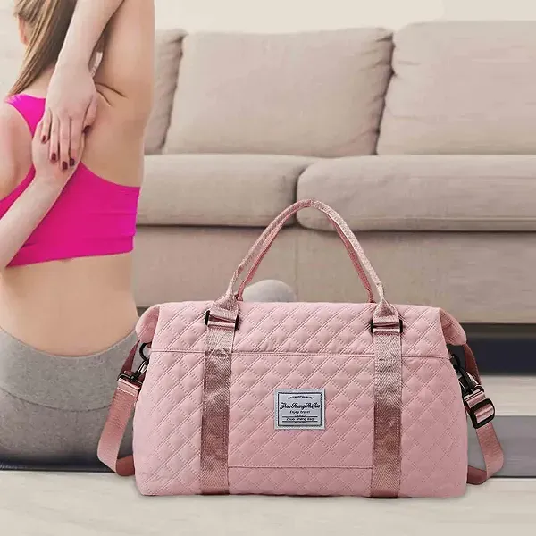 Thumbnail of Stylish Quilted Travel and Gym Duffel Bag