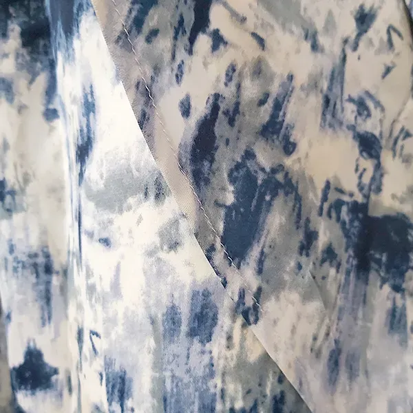 Thumbnail of DORBE Baroque Pattern Irregular Length Blouse Top Elastic Waist Wide Leg Trouser 2 Piece Set