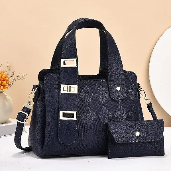 2-Piece Quilted Handbag Set with Wallet