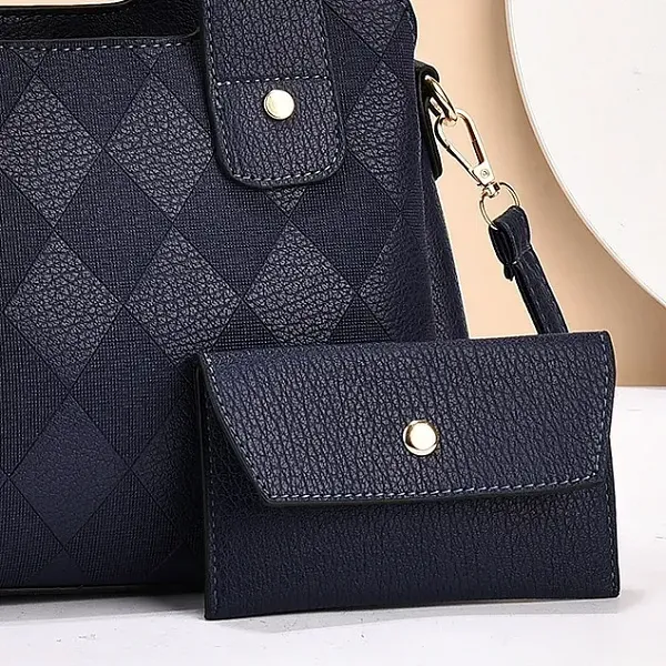 Thumbnail of 2-Piece Quilted Handbag Set with Wallet